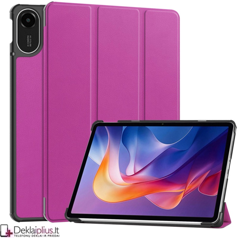 Dirbtinės odos atverčiamas dėklas - violetinis (Xiaomi Redmi Pad 2(11) Dirbtinės odos atverčiamas dėklas - violetinis (Xiaomi Redmi Pad 2(11)